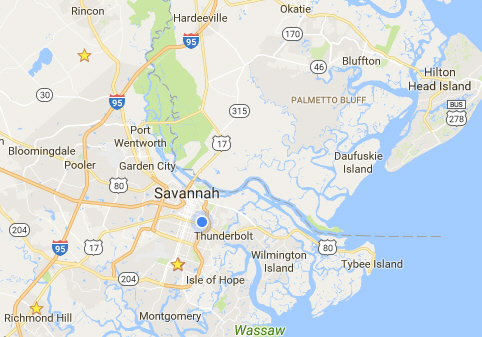 The Savannah Area Map 